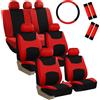 FH GROUP Set di rivestimenti per sedili FH GROUP FB030217-COMBO, leggeri e traspiranti, compatibili con airbag e sedili divisibili