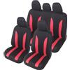Auto Accessori Lupex - Coprisedili universali LS09 | Colore: rosso | Set per i sedili anteriori