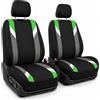 FH GROUP Coprisedili anteriori in tessuto per auto con schienale basso, marca FH GROUP