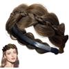 Generic Fascia intrecciata, fasce intrecciate per capelli da donna - Ampio cerchio per capelli a treccia con denti | Accessori per capelli intrecciati a treccia a treccia a treccia di pesce accessori per