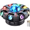 Xelletye 150W Beam Teste Mobili Luci Palcoscenico con Telecomando, 8 bracci LED RGBW Faro Lampada da Festa Palla da Discoteca con Motivi DMX512 Strobo Controllo Vocale per Bar Esibizioni DJ Concerti