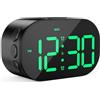 Ayybboo Sveglia Digitale in Alluminio per Camera da Letto e Viaggio | Sveglia con Cifre Grandi e Chiare, Luminosità e Volume Regolabili, Funzione Snooze, 12/24H, Alimentazione USB e a Batteria