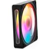 NZXT F120 RGB - Ventola PC RGB PWM 120mm, 8 LEDs - Nero | Ventola RGB PWM 120mm con vivace illuminazione a 8 LED e cuscinetto fluidodinamico. Raffreddamento silenzioso e duraturo.