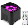 Beamz BBP96S Battery Uplight Par 6x12W WDMX