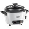 Russell Hobbs Cuociriso Piccolo, 0,4 L, 200 W, Pentola Antiaderente | Multi-Cottura, Funzione Mantenimento Caldo, 3 Porzioni, Ideale per 1-2 Persone, Misurino e Cucchiaio Inclusi, 27020-56