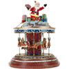 TIMSTOR Carosello Natalizio Animato con Babbo Natale, Renne e LED