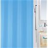 Spirella, Tenda da doccia in PEVA Bio, Tenda da doccia con 8 occhielli, Stile moderno, Materiale impermeabile, Resistente alla luce e all'acqua, 180x200 cm, Blu