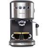 PRIXTON Macchina da Caffè Automatica Toscana, Macchina Caffè con Adattatore per Capsule, Funzione Espresso e Cappuccino, Potenza 850 Watt, Pressione 20 Bar, Montalatte/Pannarello, Serbatoio 1,25 litri