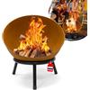 HEAT Outdoor Living Braciere Tynset - Bracieri da giardino - Focolare da esterno e bidone per il fuoco - Braciere in acciaio verniciato - Braciere da giardino (Ruggine, 56x56x60 cm)