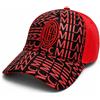 AC Milan Cappello Ufficiale Modello Baseball con Visiera Curva e Regolabile