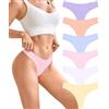 BeReady Perizoma Tanga Donna Cotone Mutande Donna Seducente Brasiliana Slip Cotone Traspirante Set Intimo Mutandine a Vita Bassa Thong Multipack da 6 Pezzi