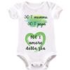 La Ruotante Body neonato in 100% cotone manica corta miglior zia amore cocco leggere regalo auguri nascita tutina