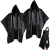 Esshogo Poncho antipioggia 2 pezzi nero impermeabile impermeabile riutilizzabile poncho pioggia leggero poncho pioggia per adulti - donna e uomo per campeggio, escursionismo, viaggi, ciclismo, Nero ,