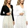 Yukiuiny Cardigan Corta Elegante Chiusura a Bottoni Donna Cappoto Primavera Autunno Coprispalle Bolero per Sposa