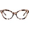 KoKoBin Occhiali da lettura grandi da donna Moda comodi occhiali anti-luce blu Occhiali da computer (grigio Leopardato, 2.5)