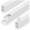 Cozary Canalina Passacavi Adesiva (400mmx15mmx10mm), 6 Pezzi Canaletta per Cavi Elettrici Nascondi Cavi TV, Canaline Passacavi da Muro Organizzatore di Cavo per Casa o Ufficio