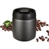 Cozary Barattolo per Caffè Ermetico in Acciaio Inox, 800ML Contenitore Caffe Ermetico con Coperchio Sottovuoto, Barattolo per 300 g di Caffè, per Conservare Chicchi di Caffè, Spezie, tè e Noci (Nero)