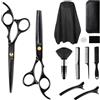 Carehabi Kit Capelli Forbici Parrucchiere Professionali Forbici per Capelli Forbice per Sfoltire i Capelli Forbici Capelli per Uomini e Donne - 12PCS
