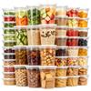 Cozary Contenitori per Alimenti con Coperchio 24 Pezzi,Contenitori Ermetici per Alimenti 6-32oz e 12-16oz e 6-8oz,Riutilizzabile Bicchieri di Plastica per Alimenti-sicuro nel Microonde e congelatore