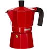 MONIX Fresa | Caffettiera italiana 3 Tazze | Colore fragola, Adatta a tutti i tipi di piani cottura, Esclusa induzione, 9 cm
