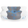 COSYLAND Cuscino cervicale ergonomico 2 in 1 in memory foam, cuscino cervicale ortopedico per dormire, schiena, fianchi e pancia, 60 x 40 x 11/14 cm