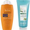 Eau Thermale Avène Fluido Sport protezione molto alta SPF50+ Klorane Gel Doccia Nutritivo al Cupuaçu BIO 1 pz Set
