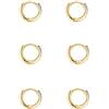 GMEDRIDAS 3 Paia Orecchini Cerchio Argento 925 per Donna, Orecchini Cerchio Piccoli Set Orecchini Donna Argento Orecchini Bambina Anallergici 8mm, 10mm, 12mm