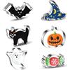 PAWARSO Set di 6 Formine per Biscotti Halloween, Acciaio Inox, Fantasma, Pipistrello, Zucca, Ragno, Scopa, Teschio