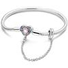 LIGHTDOG 925 Bracciale a catena di serpenti in argento Adatto per l'Europa Bracciale con ciondolo Perline Bracciale in argento Sterling Regali da donna per le persone care