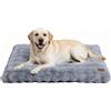 BingoPaw Cuccia Cane Extra Grande, Lavabile, 105x70x12cm, Grigio | Cuscino per cani grandi in peluche 500 g/m², morbido e sfoderabile, imbottitura in schiuma, fondo antiscivolo