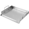 VEVOR Piastra da Griglia BBQ in Acciaio Inox con Manico Superficie Piana Area Cottura 465 x 365 mm, per Bistecca, Hamburger, Frutti di Mare, Uova, Antiaderente, Picnic, Festa all'Aperto, Campeggio