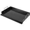 VEVOR Piastra da Griglia per BBQ in Acciaio al Carbonio con Manico Nero Area Cottura 610 x 365 mm, per Bistecca, Hamburger, Frutti di Mare, Uova, Antiaderente, Picnic, Festa all'Aperto, Campeggio