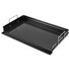 VEVOR Piastra da Griglia per BBQ in Acciaio al Carbonio con Alzatina Nero Area Cottura 630 x 365 mm, per Bistecca, Hamburger, Frutti di Mare, Uova, Antiaderente, Picnic, Festa all'Aperto, Campeggio