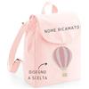 MAYRA Zaino, Sacca Personalizzabile per Bambino e Bambina in 100% Cotone Organico | Zainetto, Sacchetto per Asilo Nido Scuola Materna | Personalizzato con Ricamo Nome e Disegno (Rosa)