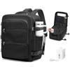 VENATIN Zaino Ryanair Sottovuoto con pompa Borse da Cabina 45x36x20 Easyjet Zaino da Viaggio Ryanair Wizzair Vueling Bagaglio a Mano Donna Uomo da impermeabile Zaino Casual Laptop da 14 Pollici Nero