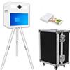 JIAQINMOTD Macchina portatile della cabina fotografica di DSLR con 21,5 pollici touch | Mini PC integrato, altezza regolabile, luce di riempimento, custodia da volo, foto a specchio per eventi di festa di nozze