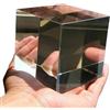 INTCHE Cubo di vetro a dispersione RGB con prisma a cubo ottico in cristallo K9 for decorazioni for la casa e la scrivania(5x5x5cm)