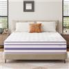 Moziel Materasso 140 x 200 cm, altezza 30 cm, H3, certificato Oeko-TEX, gel memory foam ibrido, anima a molle insacchettate, traspirante, media rigidità, sollievo dalla pressione, materasso a molle