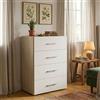 Dmora - Cassettiera Primula, Settimanale a 4 cassetti per Camera da Letto, Mobiletto Multiuso da Ufficio o Studio, 60x41h87 cm, Rovere e Bianco