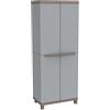 Terry, C-Rattan 2680, Armadio da Esterno Interno a 2 Ante Effetto Rattan, 3 Ripiani Interni. Materiale: Plastica, Dimensioni: 68x39x170 cm