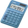 CASIO Tischrechner MS-20UC-BU, 12-stellig, in Trendfarben, Steuerberechnung, Zeitumrechnung, Solar-/Batteriebetrieb