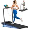 Cardirun Tapis Roulant Elettrico Salvaspazio 10%, Walking Pad 3,0 CV | 6 in 1 Tapis Roulant Pieghevole, 150Kg, 1-10 km/h, Controllo vocale, Display LED, App, Bluetooth, per Casa e Ufficio