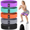 Fokky Set 5 Elastico palestra Tessili Resistenti con Borsa Trasportabile | Elastici fitness Non Arrotolabili, Delicato sulla pelle. Bande elastiche fitness per palestra, pilates, allenamento domestico