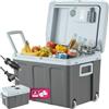 tectake® Box elettrico per raffreddamento e riscaldamento, capienza 40 L | Doppia funzione, raffreddamento 5-8°C e riscaldamento 55-60°C, silenzioso 39 dB, plastica resistente, 6,3 kg, grigio
