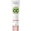 L'Oreal Paris L'Oréal Paris, Crema Anti-Rossori Color Verde, Con Vitamine B5 ed E, Pelle Idratata Fino a 24h e Uniformata, Risultato Naturale, Magic CC Cream, 30 ml