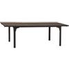 Totò Piccinni Tavolo rettangolare CILE allungabile 180/240x90x76h struttura in metallo piano in polietilene effetto legno per giardino ideale per 6 o 10 persone (Marrone)
