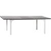 Totò Piccinni Tavolo rettangolare CILE allungabile 180/240x90x76h struttura in metallo piano in polietilene effetto legno per giardino ideale per 6 o 10 persone (Grafite)