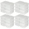 tectake 6X scatole Scarpe plastica Storage Box Trasparenti Coperchio impilabili 33x23x12cm - Disponibile in Diversi quantità - (4x6 | No. 402006)