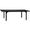 Totò Piccinni Tavolo rettangolare CILE allungabile 180/240x90x76h struttura in metallo piano in polietilene effetto legno per giardino ideale per 6 o 10 persone (Nero)