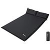 Ubon Materassino da Campeggio Impermeabile Autogonfiante Portatile | Leggero, Pieghevole, Letto Doppio, 190 × 130 × 3,6 cm, Facile da Trasportare, Cuscino Ergonomico, Riempimento in Schiuma
